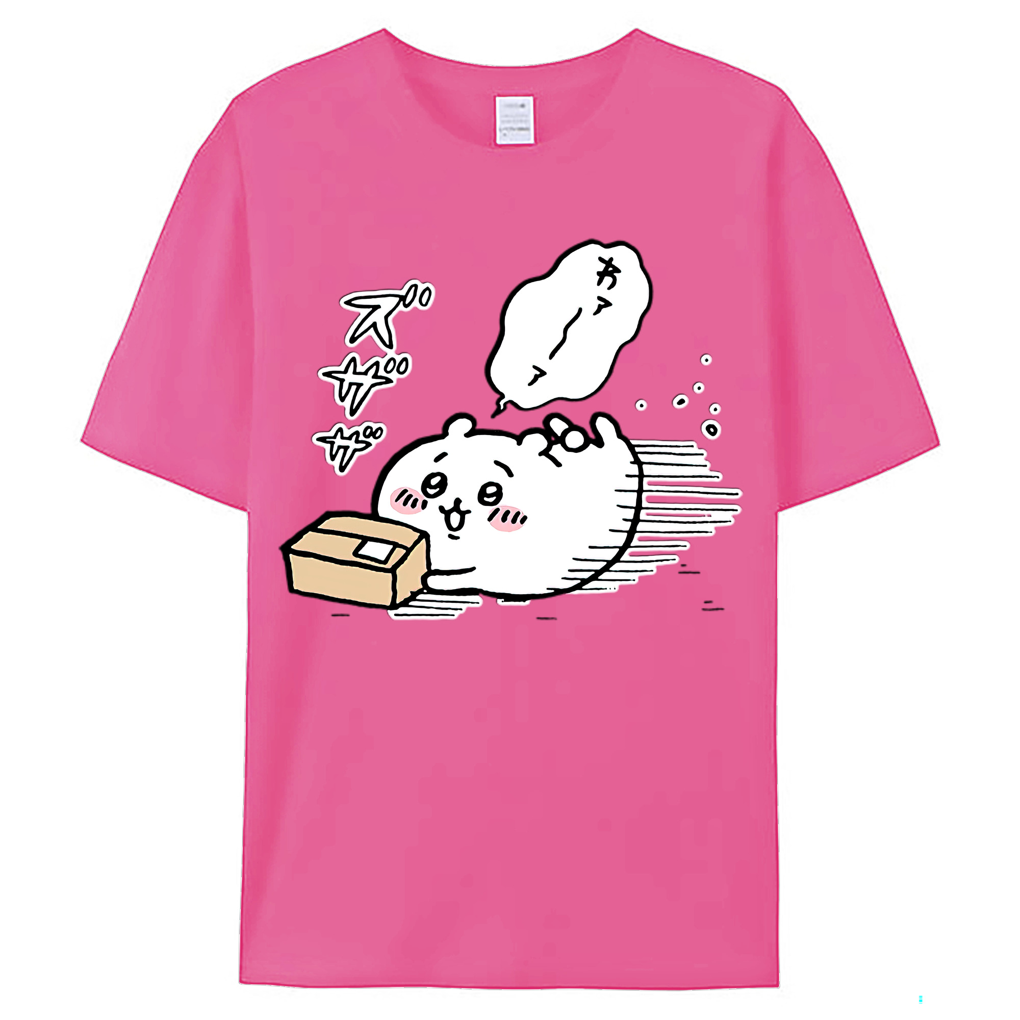 （画像用） ちいかわ ちいかわ Chii-kawa chiikawa レディースカジュアルプリントTシャツ（綿100％）